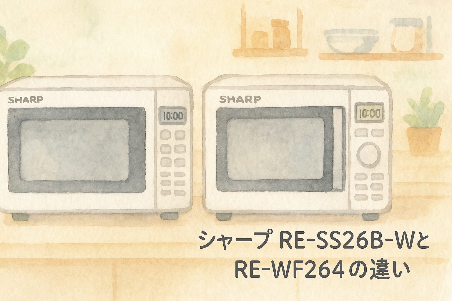 シャープ RE-SS26B-WとRE-WF264を徹底比較！違いと選び方