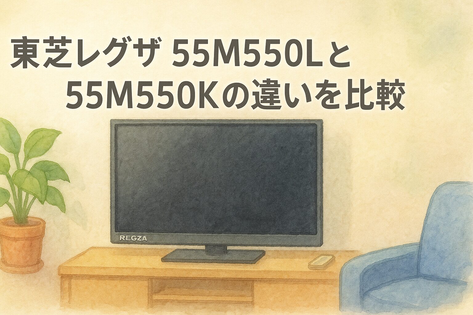 東芝レグザ 55M550Lと55M550Kの違いを比較
