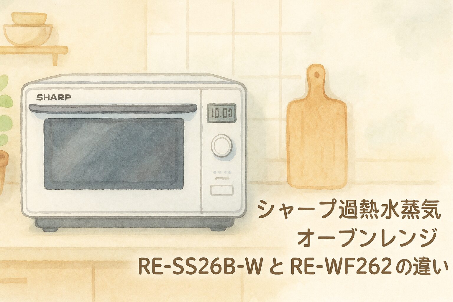 シャープ過熱水蒸気オーブンレンジ RE-SS26B-W と RE-WF262 の